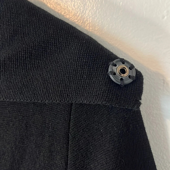 Annette Gortz Black 100% Merino Wool Snap Button Up Blazer Jacket Sz M - Picture 6 of 10